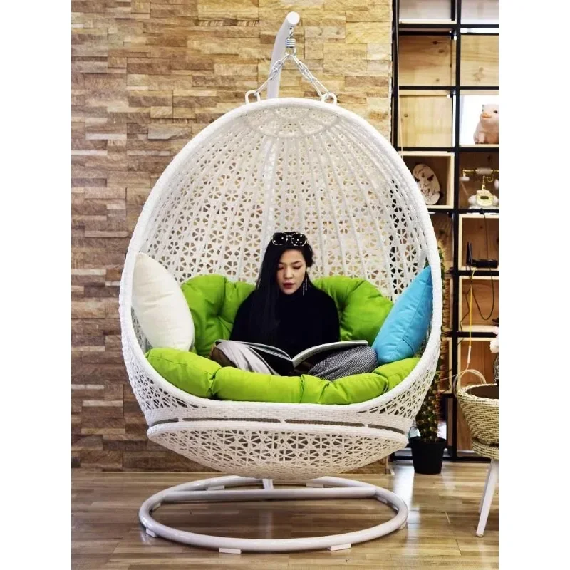 

Hanging Basket Rattan Balcony Chair Indoor Swing Bird's Nest Cradle Chair Hanging Household Double Hammock