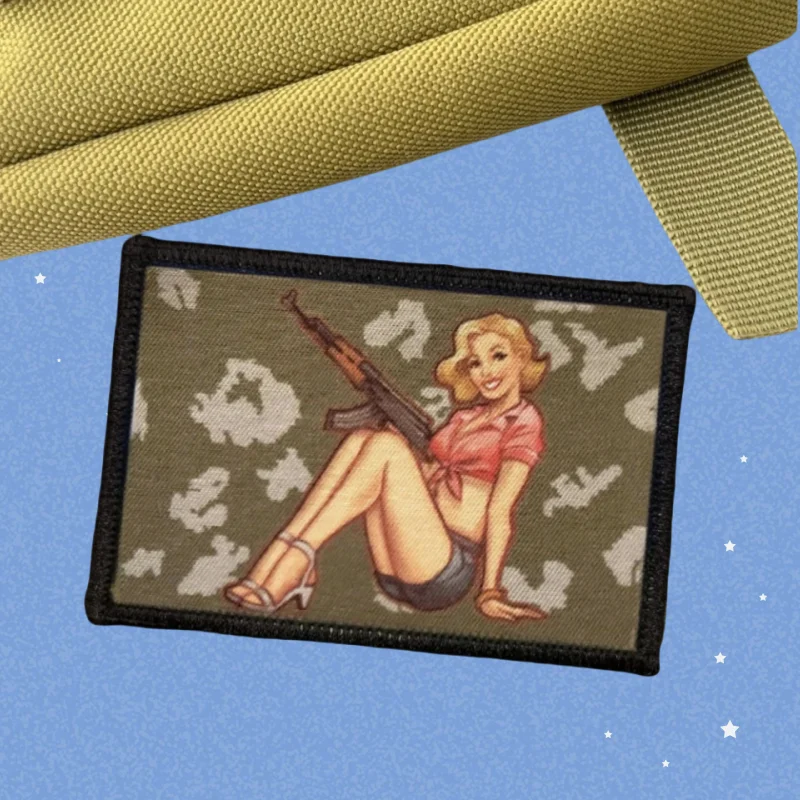 Sexy Goddess Snipers Tactical Morale Badge Hook and Loop Emblem Military Beauty and Gun Printed Patches Backpack Stickers