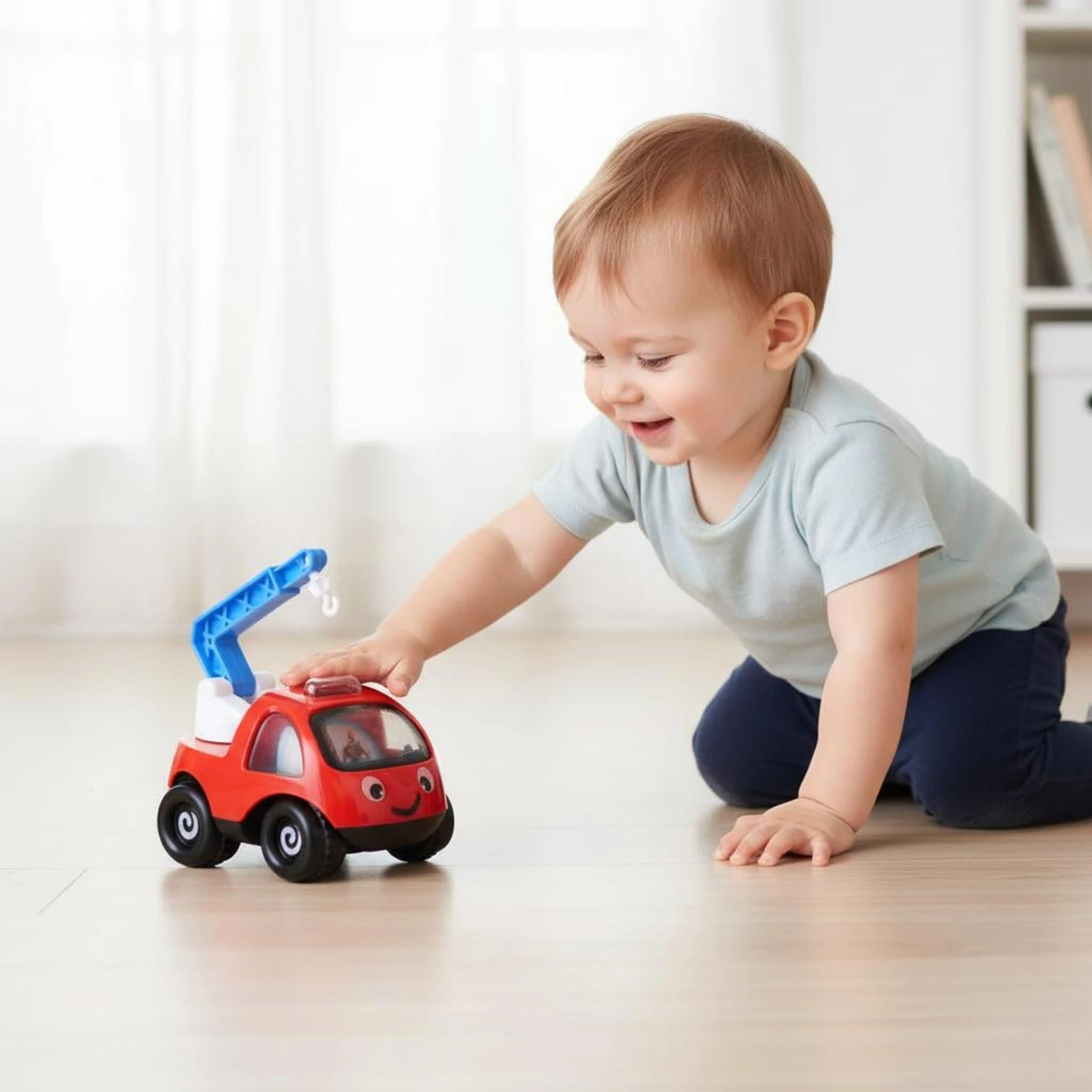 ミニ建設車両-バッテリー不要-慣性玩具車-プッシュアンドムーブトラックおもちゃ-握りやすい-摩擦動力トラックセット