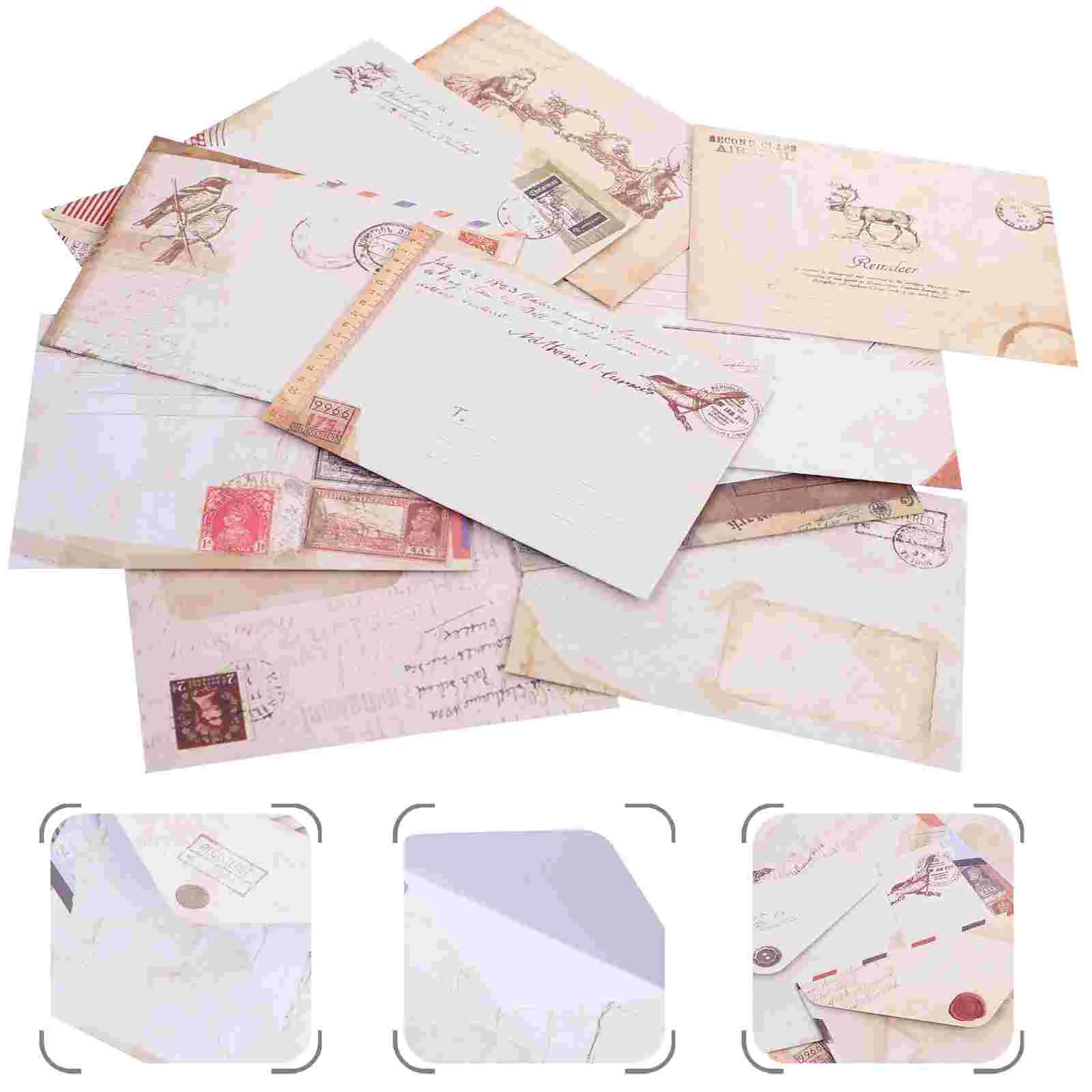 

60 Pcs European Style Small Envelope Office Blank Cards Vintage Mini Envelopes Paper Vellum for Invitations