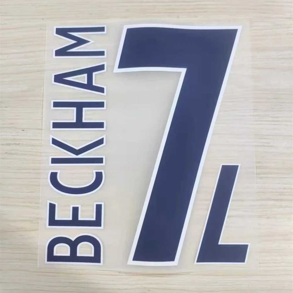 Super A Retro 2004 beckham7 Name and number Hot stamping Patch Badges