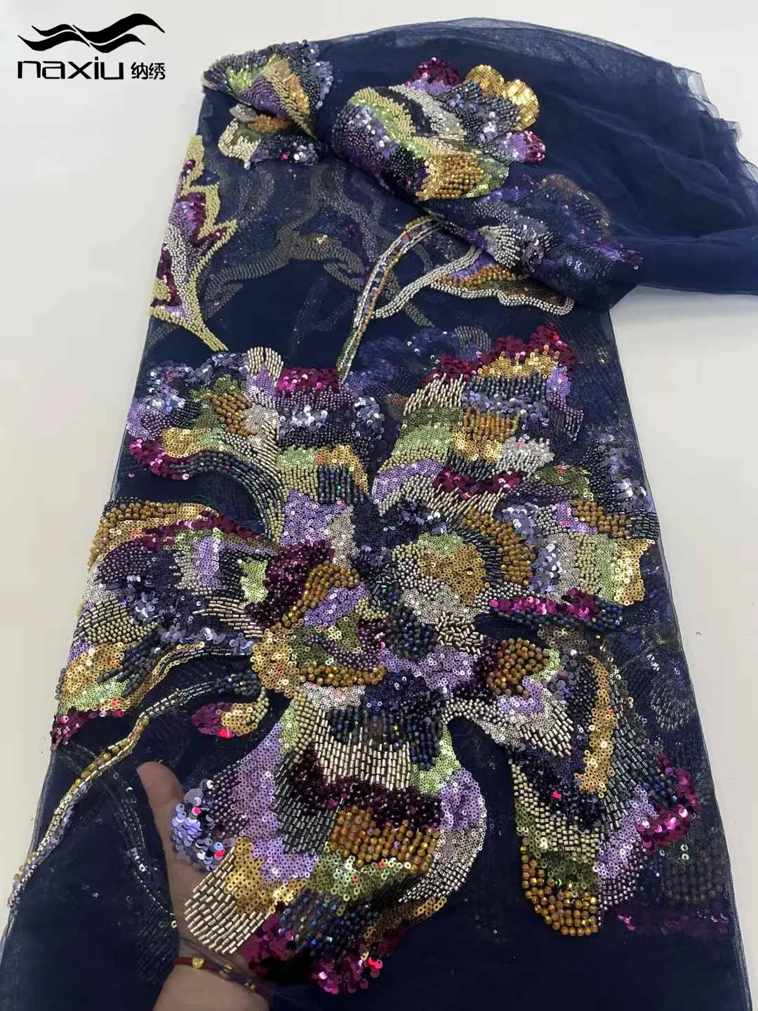 

Медисон, африканская кружевная ткань с бусинами, 2021, высокое качество, французская сетчатая ткань с блестками, вышитая кружевная тюль, нигерийская кружевная ткань