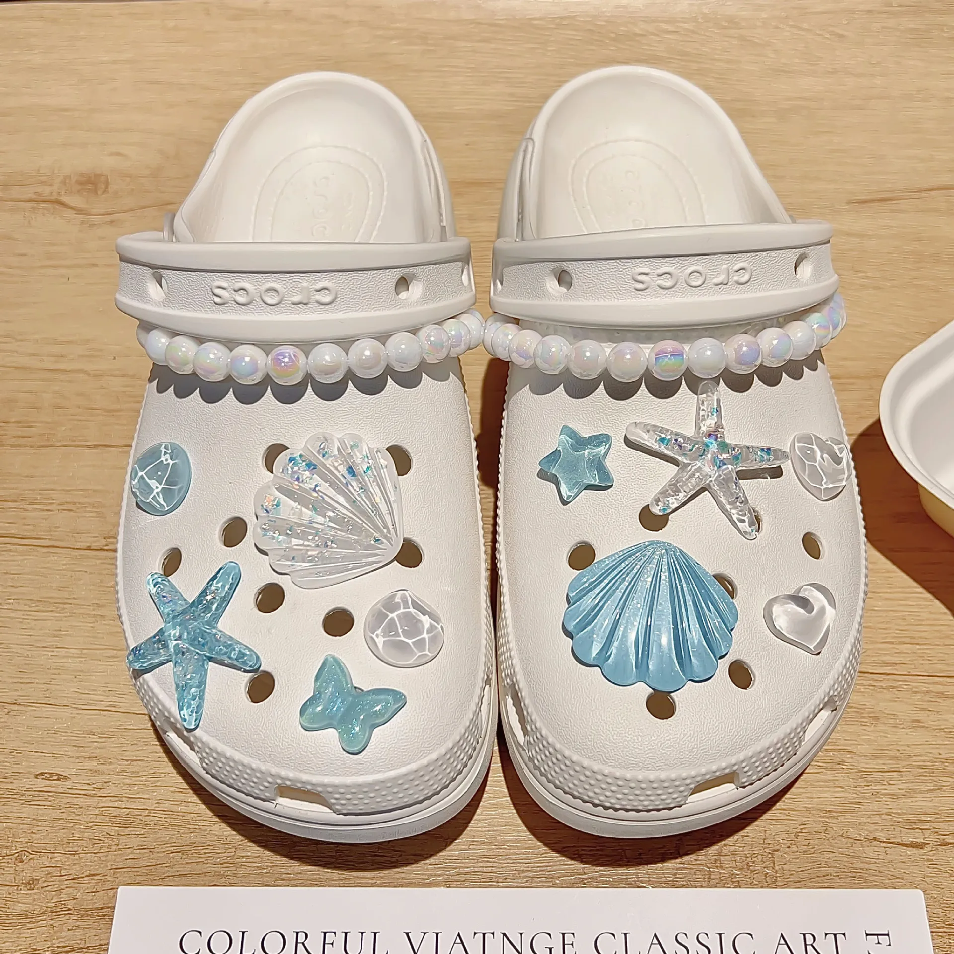 

Ocean Starfish Shoe Charms Elegant Sweet Clog Decorations Fashion Girlish DIY Shoe Buckles Cross-Border Hot Sale