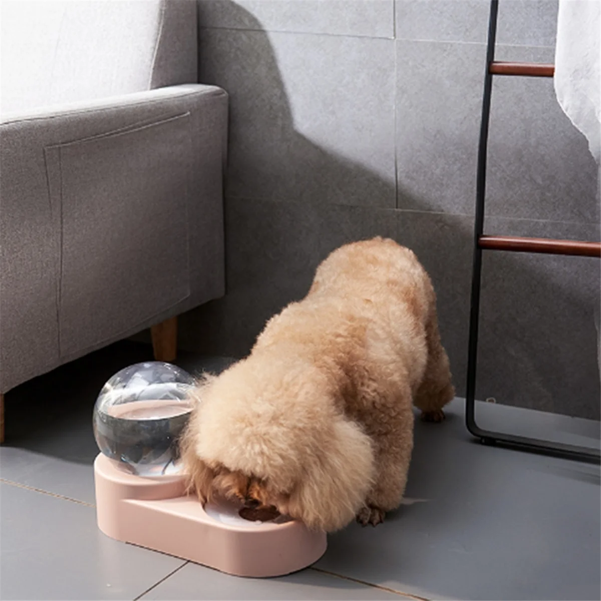 

Популярная миска для кошек 3 в 1, диспенсер для воды, контейнер для корма для собак, 1,8 л, розовый