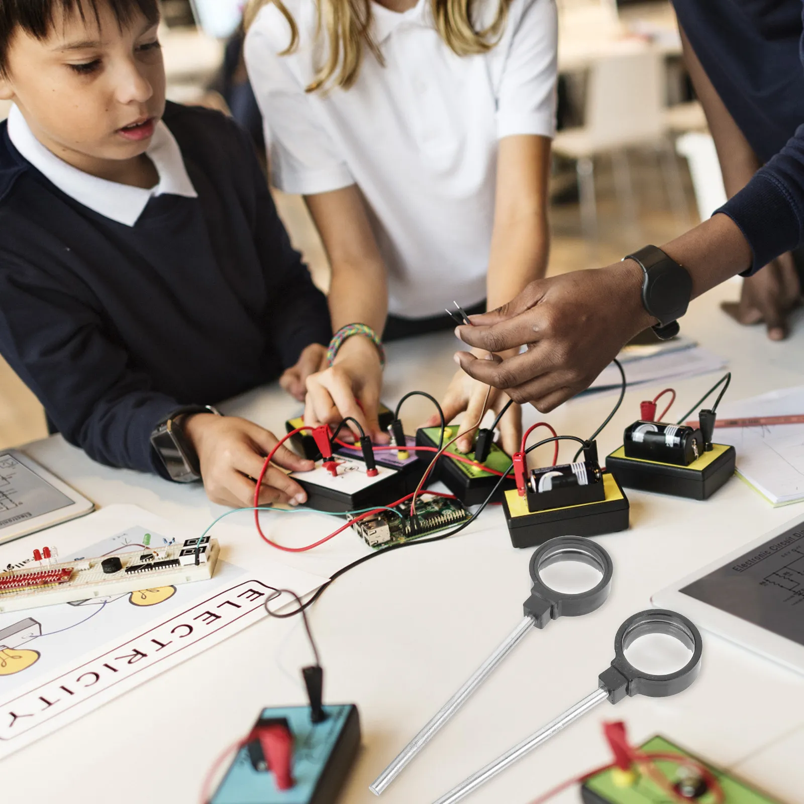 

Набор из 2-х вогнутых линз для школьных физических экспериментов, портативный инструмент для изучения оптики и физики