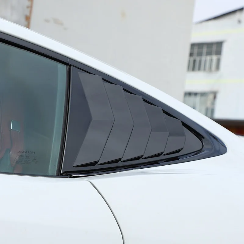 For Jaguar F-TYPE 2013-2024 ABS Black Car Rear Window Triangle Exterior Shutter Deflector Decoration Modified Accessrories