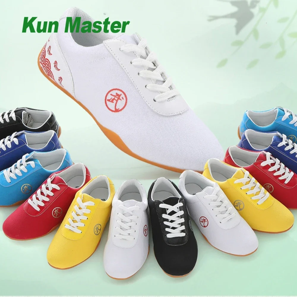 Canvas Breathable Tai Chi Shoes Free Flexible Kung Fu Wushu Shoes Martial Arts Sneaker Sports Training Footwear