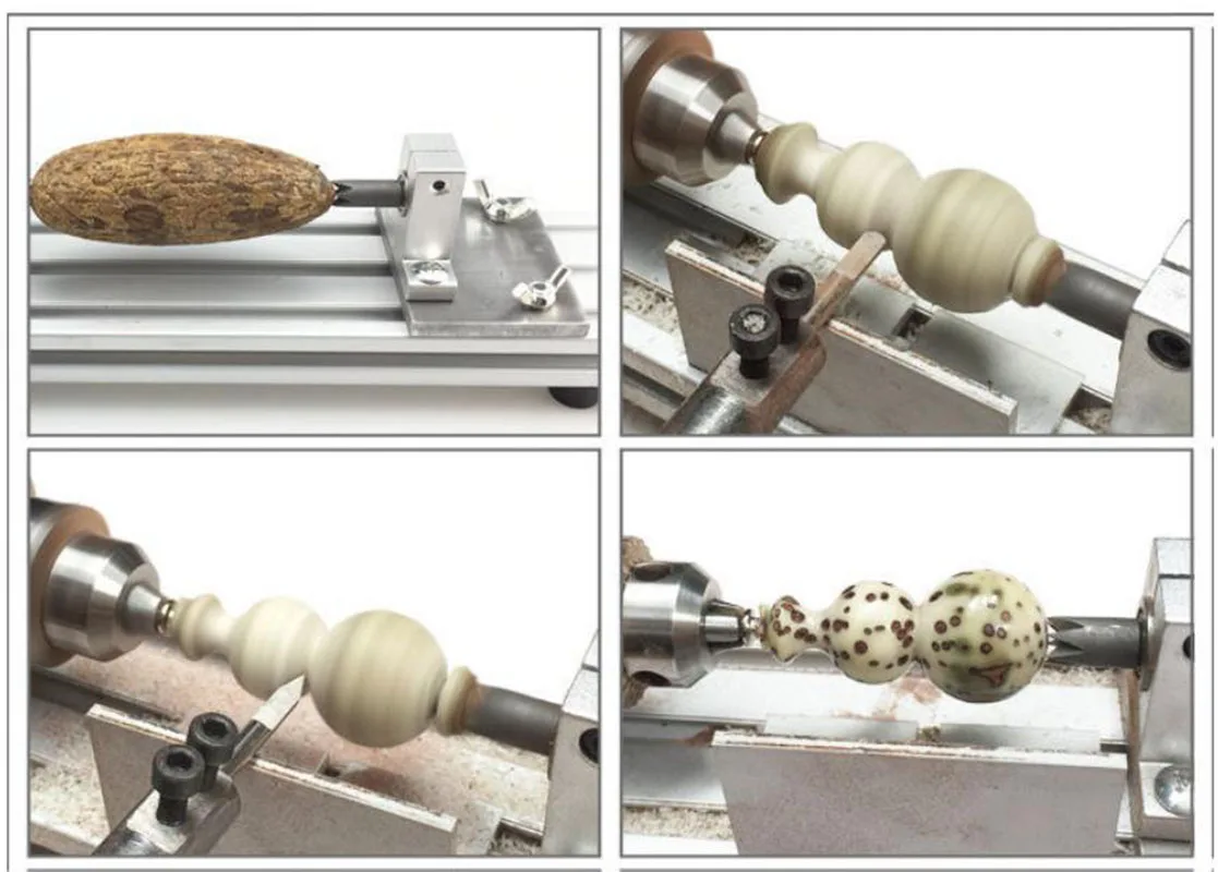 Miniature Buddha Beads Small Lathe Woodworking Tools Rotating Tools Punching Grinding Machine Wood Lathe 12-24vDC