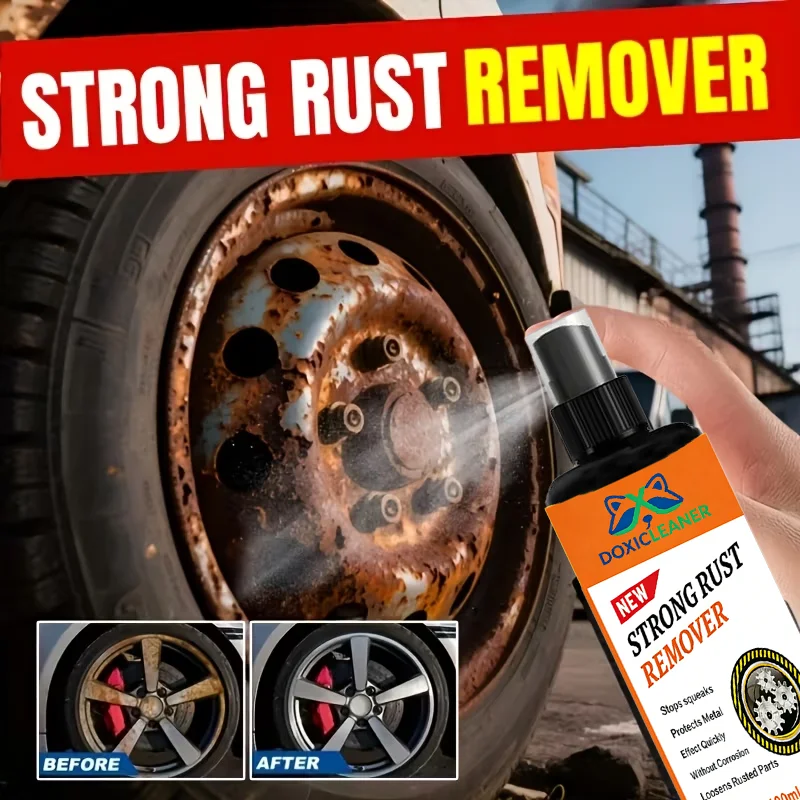 Powerful Multi-Surface Rust Remover Spray - Quick-Acting Formula, Suitable for Cars, Kitchens, Bathrooms, Gardens and Furniture