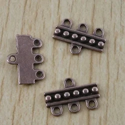 30pcs 18*13mm Antiqued Copper 3 In 1 Bar Connector H2897 Beads for Jewelry Making