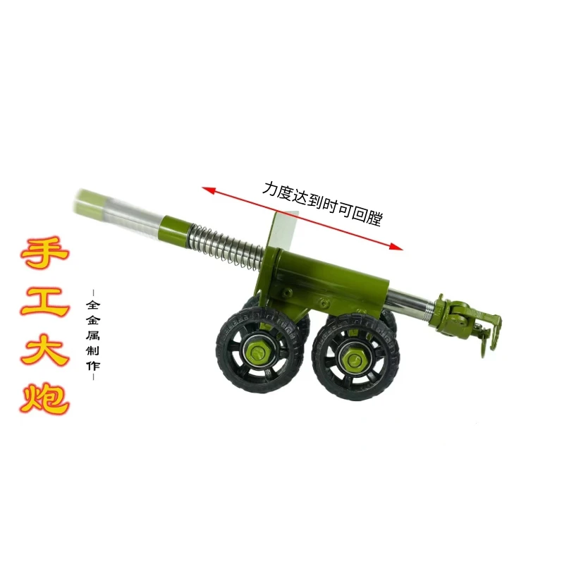 Mini Ornaments Cannon Zinc Alloy Model with Recoil Mechanism boys toy set off firecrackers