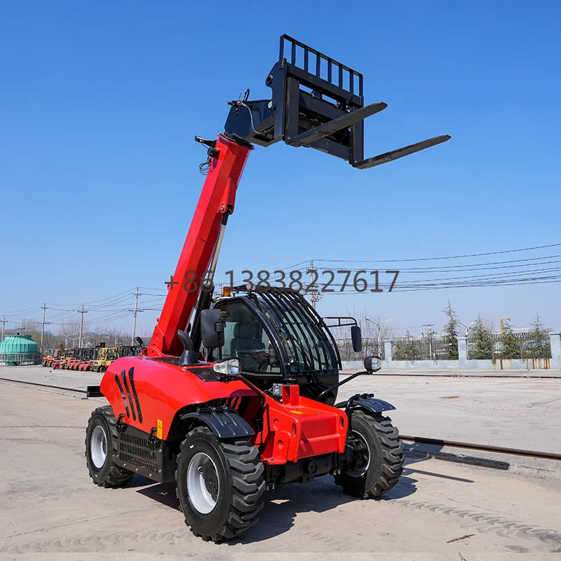 High Efficiency Telescopic Handler Telehandler Fast Lifting Warehouse Heavy Cargo 3 Ton 10m 4WD Diesel for Construction Mining