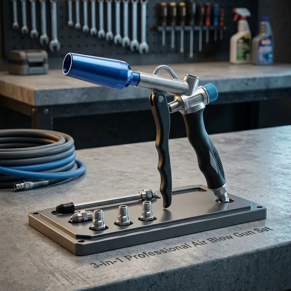 High Strength Alloy Blow Cleaner with Ergonomic Soft Grip Handle and Extended Switch for Comfortable Operation