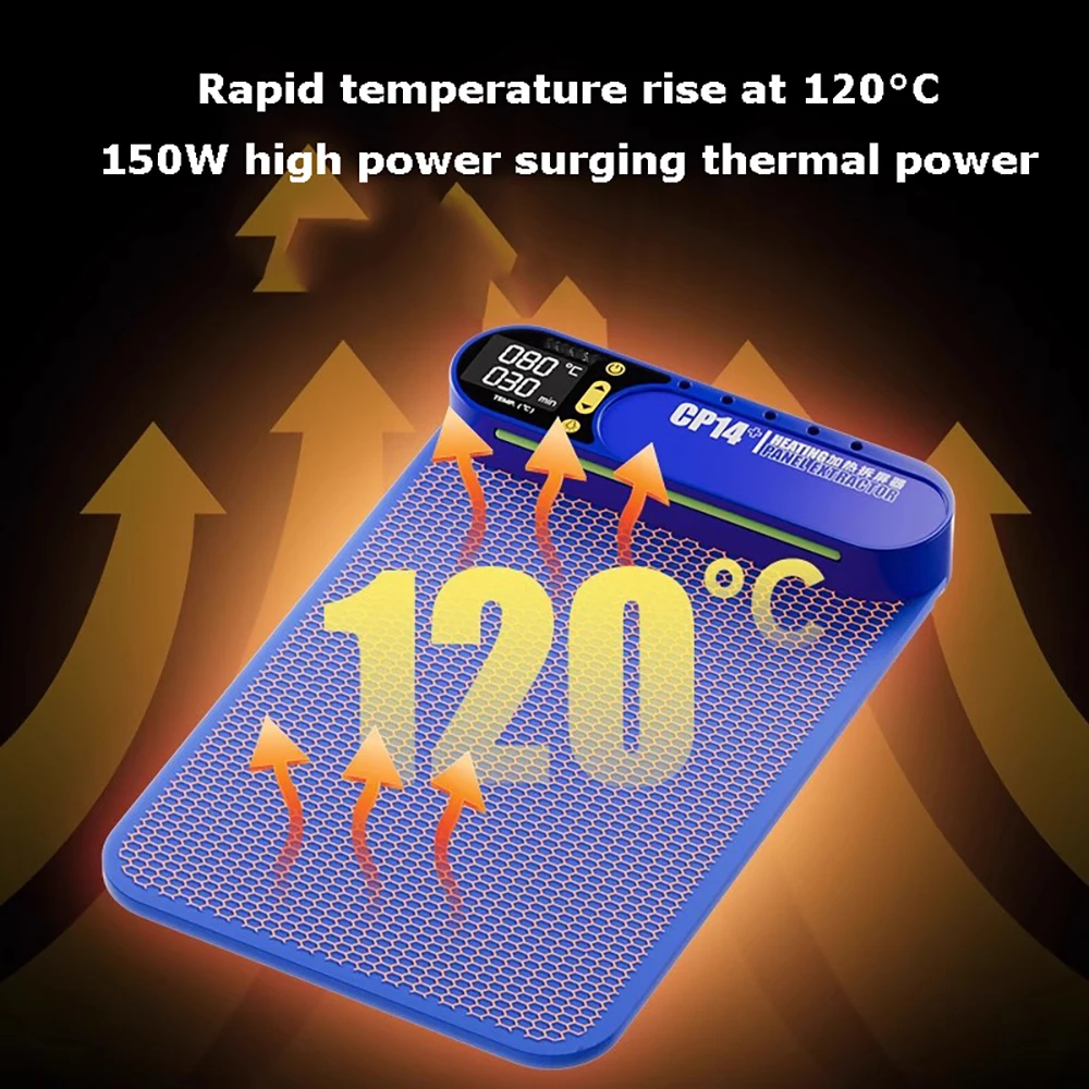 CP14+ LCD Screen Remover Heating Pad 14-inch 120°C 150W for Mobile Phone iPad Screen Disassembly Repair Station Tools