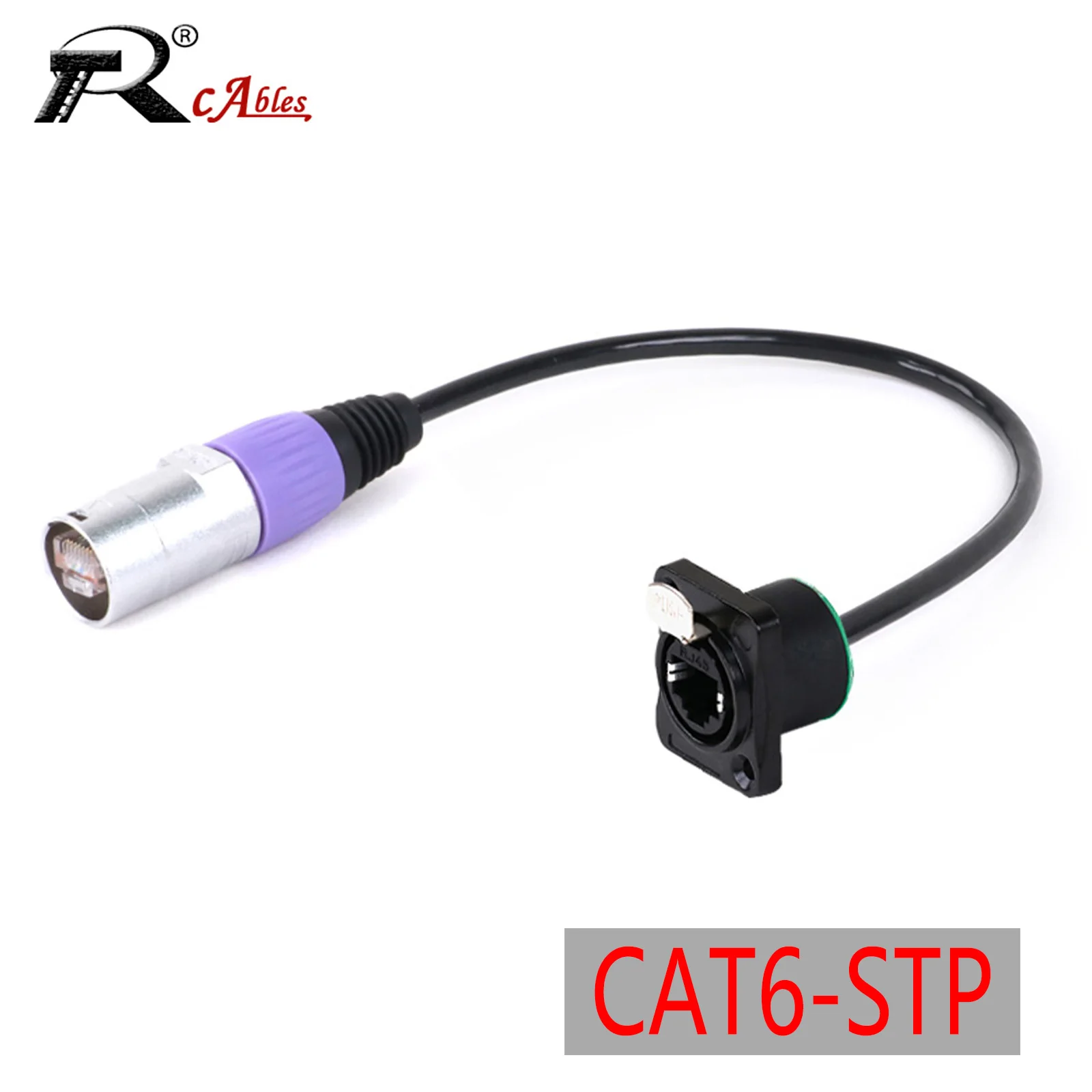 

1PC STP/SFTP RJ45 Interface EtherCON Connector to RJ45 IP65 Waterproof PCB Signal Panel Cat6 8P8C Connector Ethernet LAN Cable