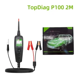 P100 TopDiag P100 2m Tester per circuiti elettrici per auto Kit di circuiti per sonde di scansione di potenza automobilistica 12 v24v strumento diagnostico per Tester di batterie