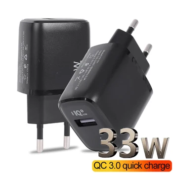 33W USB bir şarj hızlı şarj QC 3.0 hızlı telefon duvar şarj adaptörü iPhone iPad Xiaomi Samsung Huawei Google Usb şarj