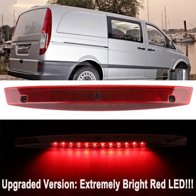 For Mercedes-Benz Vito Viano W639 LED Additional Brake Lights A6398200056 3rd Third High Level Brake Light Flashing Signal Lamp