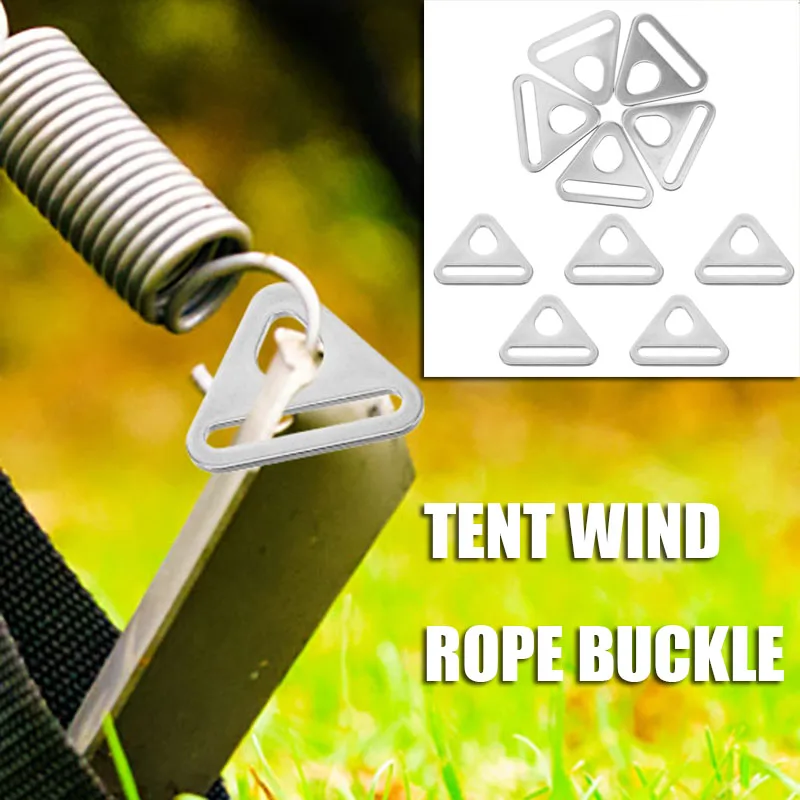 

10 Pcs Stainless Steel Gusset Pole Camping Rope Buckle New Tensioner Wind Tent Tensioners 304 Multifunctional Accessories