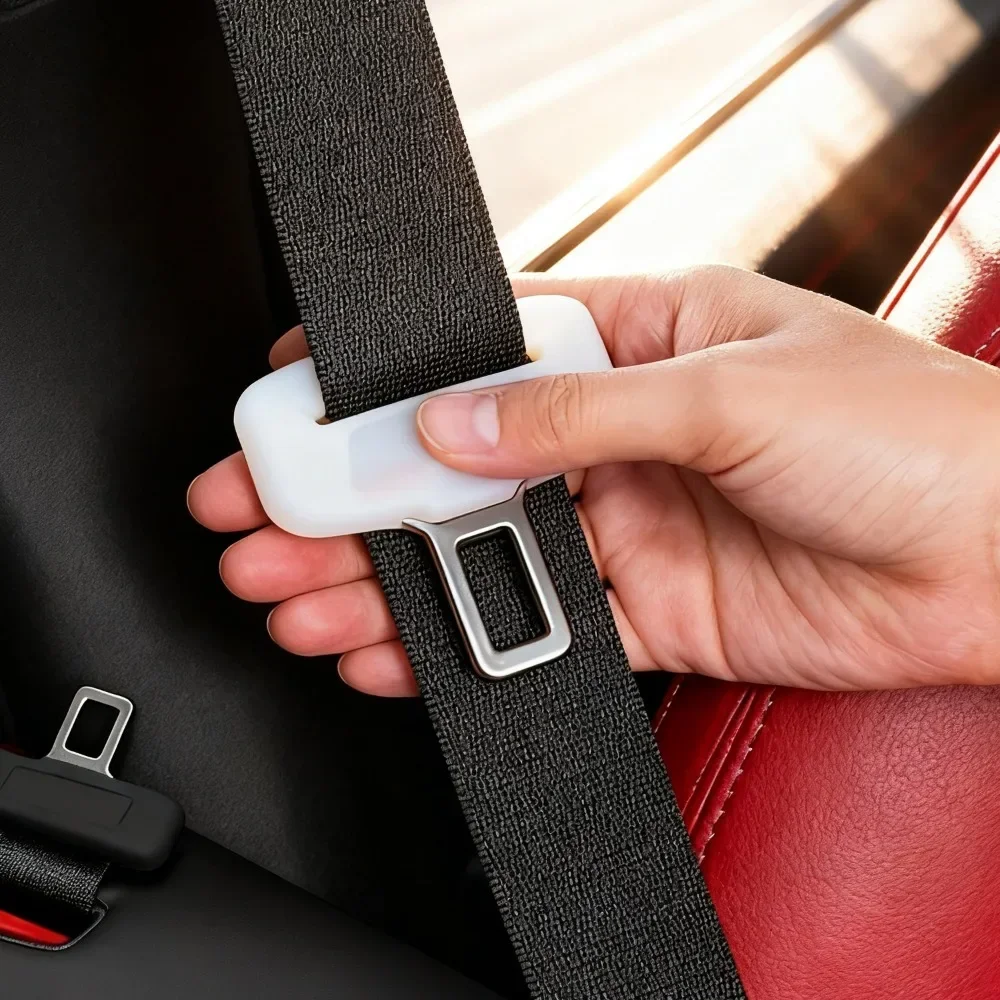 Autosicherheitsgurt-Schnallenabdeckung Weicher Kratzfester Silikon-Schutz Sicherheitsstecker Kollisionshülle Auto-Innendekor Zubehör – Detail 5