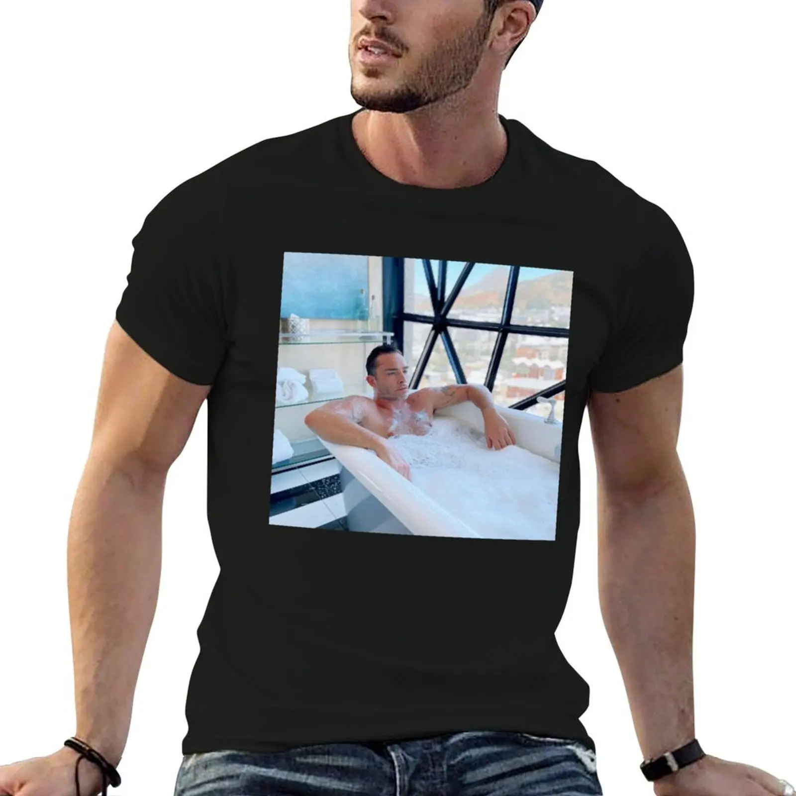 

Ed Westwick T-Shirt man t shirt cotton high quality man t shirt heavy cotton men t shirt cotton 100% T-Shirt