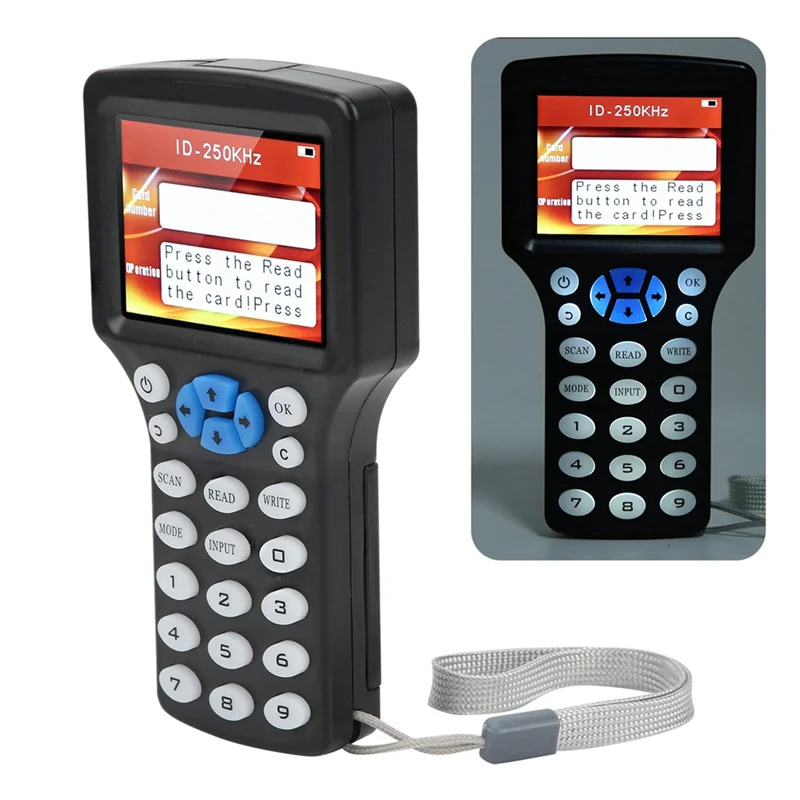 

ABZW 10 Frequency RFID NFC Smart Card Reader Writer Duplicator +5XCUID Card 125K 13.56Mhz RFID Copier Key Replicator