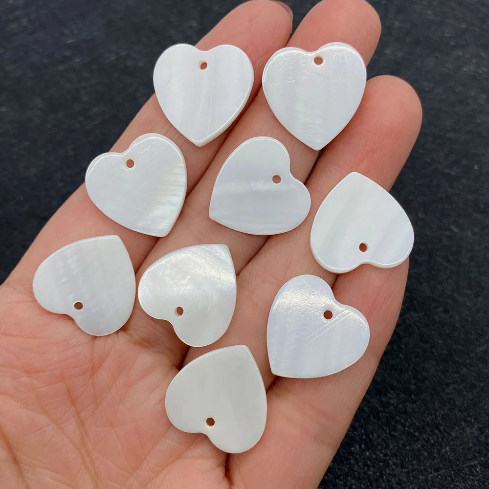 200pcs 10/12/15mm Heart Shell Beads,Mother of Pearl,Shell Jewelry,Loose Beads,White,Shell Beads Charms,Diy Jewelry Making