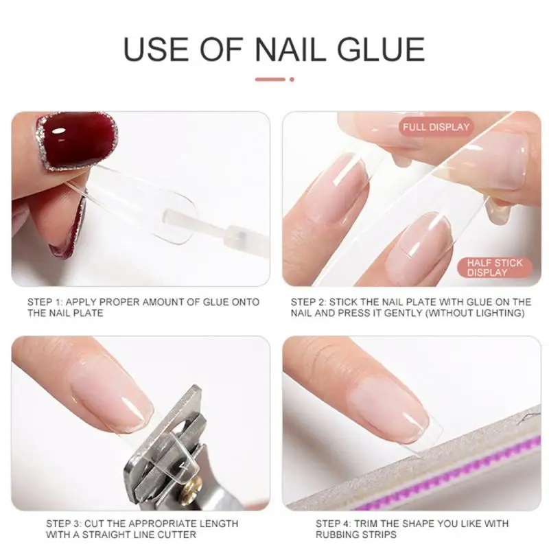 1~6PCS Extra-Strong Nail Glue Quick Nail Tips Adhesive Acrylic Nail Glue Tip Salon Professional False Nail Glue Base Gel Tools