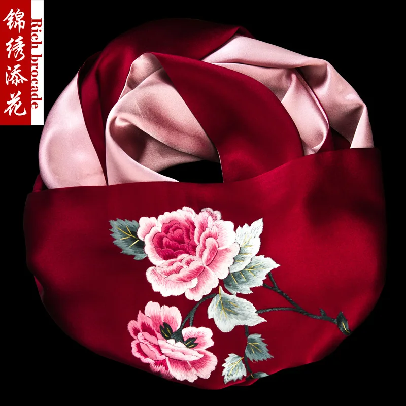 Handmade Embroidery Scarf Gift Long Wild Female Summer Cheongsam Shawl