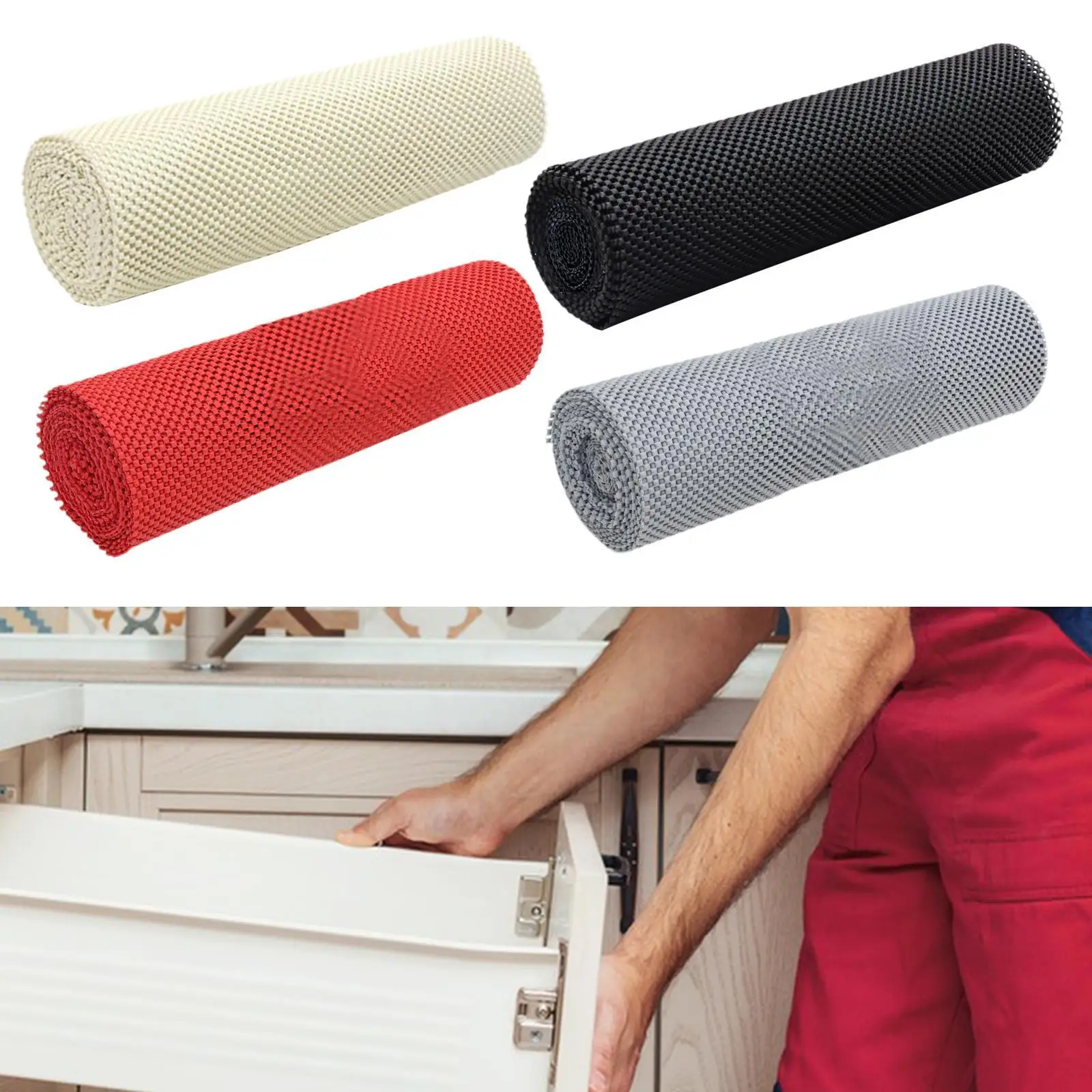 Drawer Liner Cabinet Mat Easy Install Cupboard Protector Shelf Liner for Pantry Shelves Tableware Cabinet Protection Kitchenware