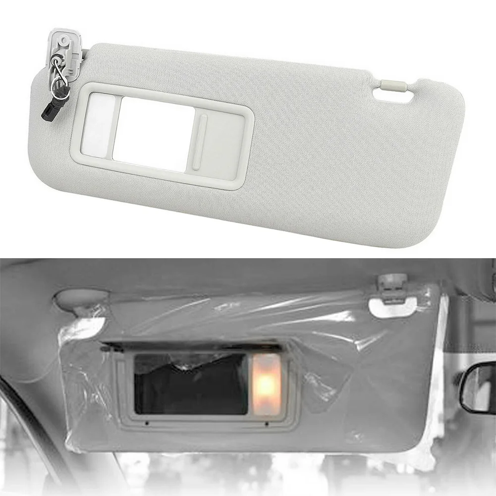 Gray Car Sun Visor Sunshade w/ Mirror Left Driver Side TDY169320 for Mazda CX-9 CX9 2010 2011 2012 2013 2014 2015 TDY1-69-320