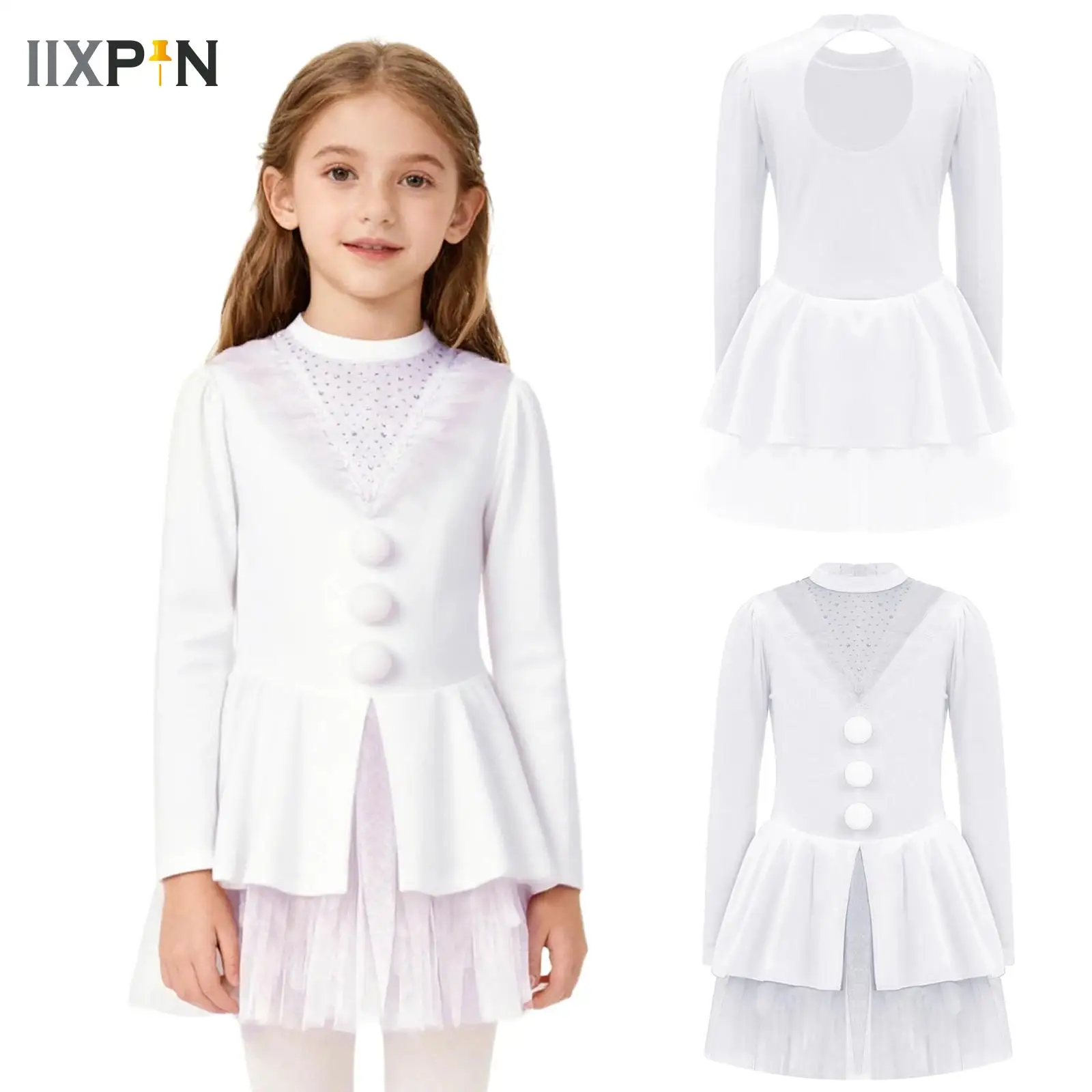 

Red Green Candy Costumes Figure Ice Skating Dress for Girls Christmas Sequin Tutu Dress Kids Xmas Party Outfit New Year Outfits