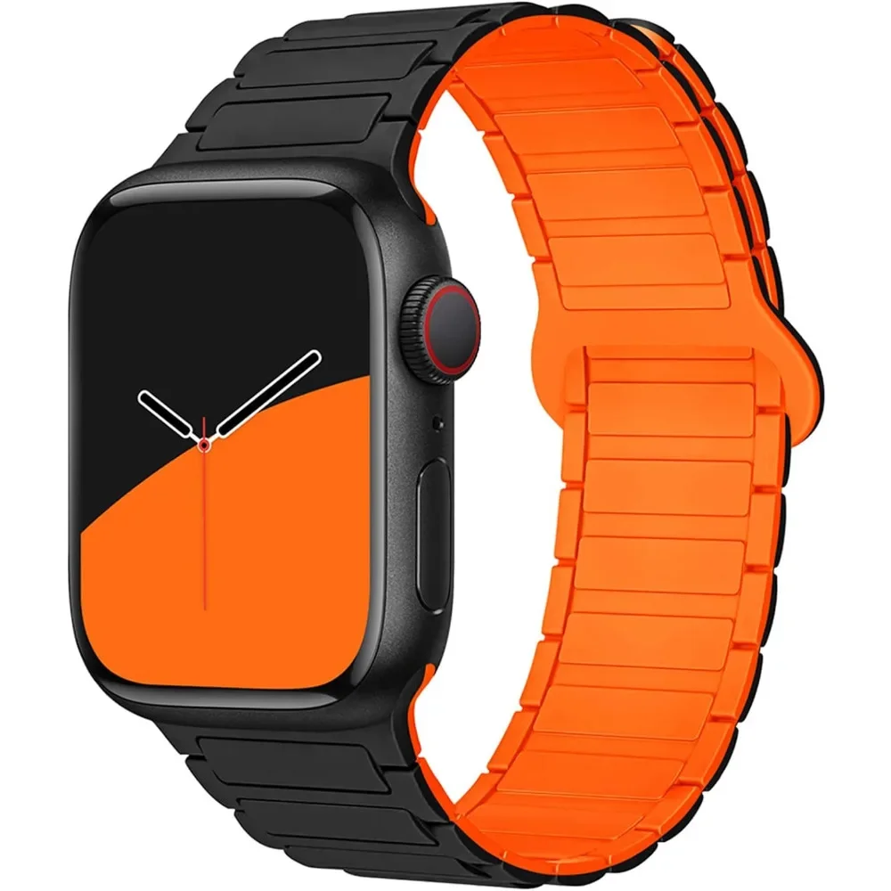 

Магнитный ремешок для Apple Watch Band 49 мм 45 мм 44 мм 41 мм 40 мм, спортивный силиконовый браслет-петля для iWatch Series Ultra 2 9 8 7 6 3 SE