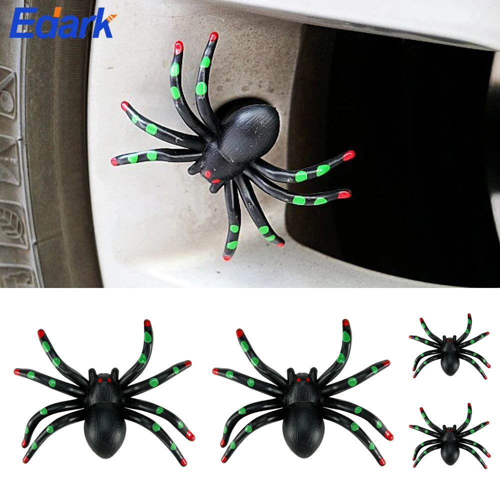 

4Pcs/Set Spider Style Tire Valve Caps for Car Motorcycle Bike Valve Stem Caps for American Valves Car-styling Parts Accessories