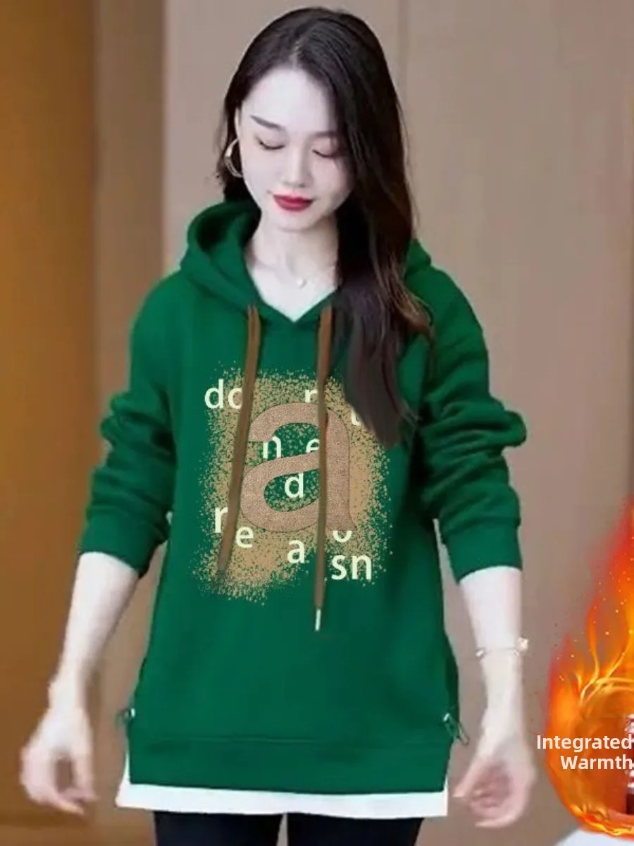 fashionable-thickened-fleece-hooded-sweatshirt-women's-autumn-winter-style-two-piece-set-slimming-clothing-yangjing-brand