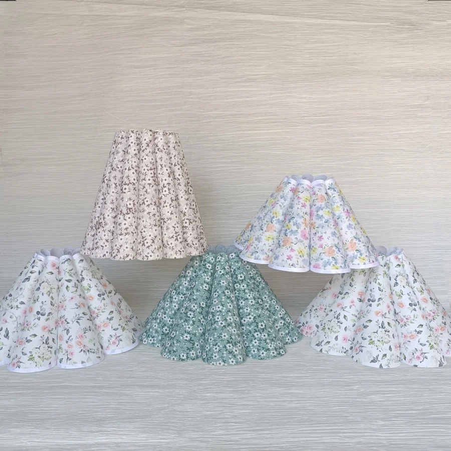 High Quality Pleated Fabric Table Lamp Hotel Pendant Lampshade Bedroom Bottom Opening Bedside Multiple Colors Available