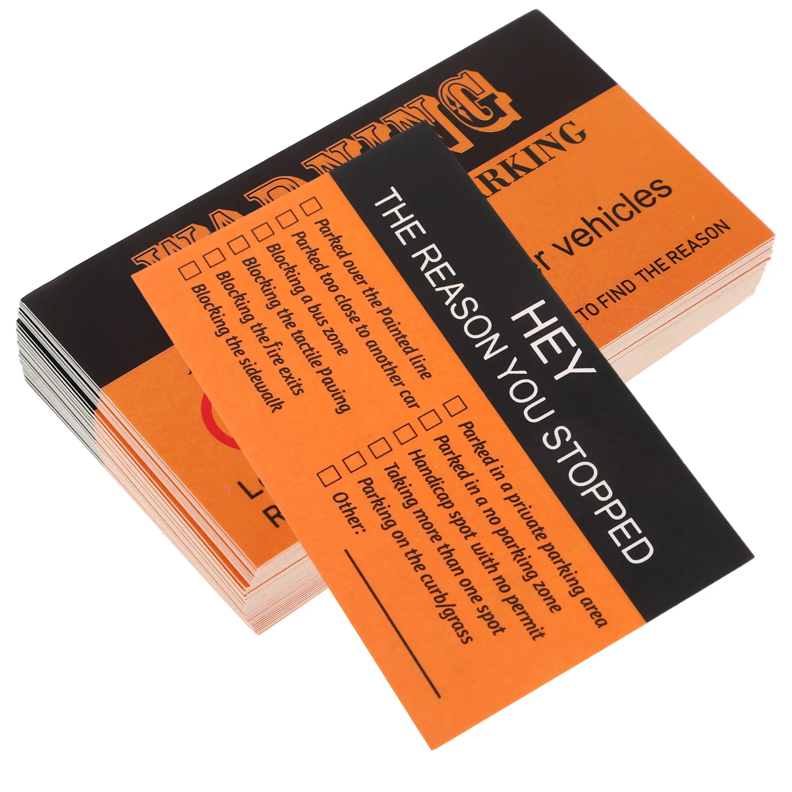 100 قطعة من بطاقات العمل لوقوف السيارات، بطاقة تحذير سيئة لوقوف السيارات، لا توقيت هنا للمراكز السكنية، ملصق تحذير للاستخدام