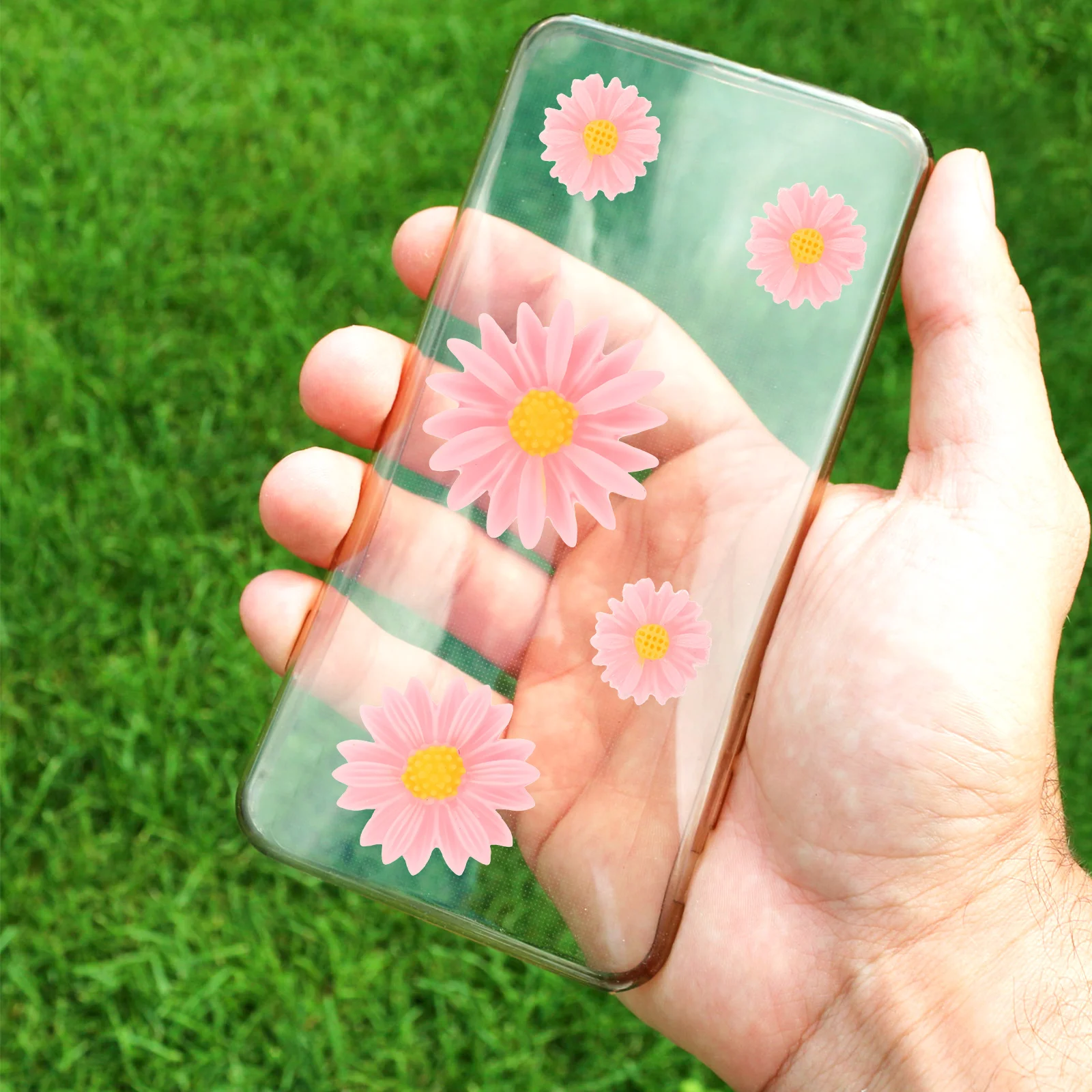 

60pcs Daisy Resin naments Small Flowers Phone Case Decor Jewelry Making Supplies Miniature Model Toys Charm Accessories Hairb