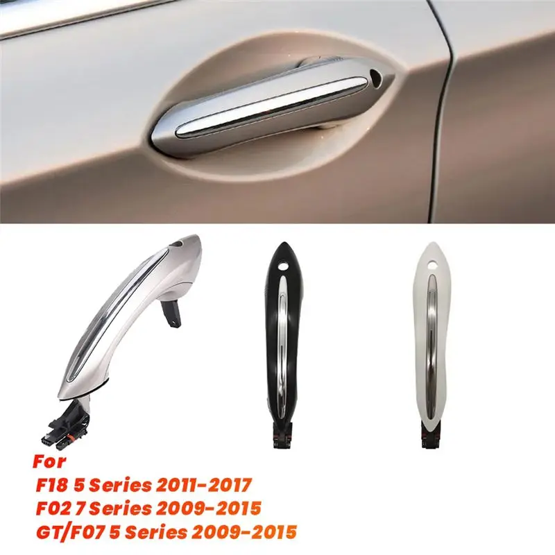 Left Front Door Handle+Light Comfort Access 51217231931 For BMW 5 6 7 Series F07 F10 F11 F06 F12 F13 F01 F02 F03 LHD