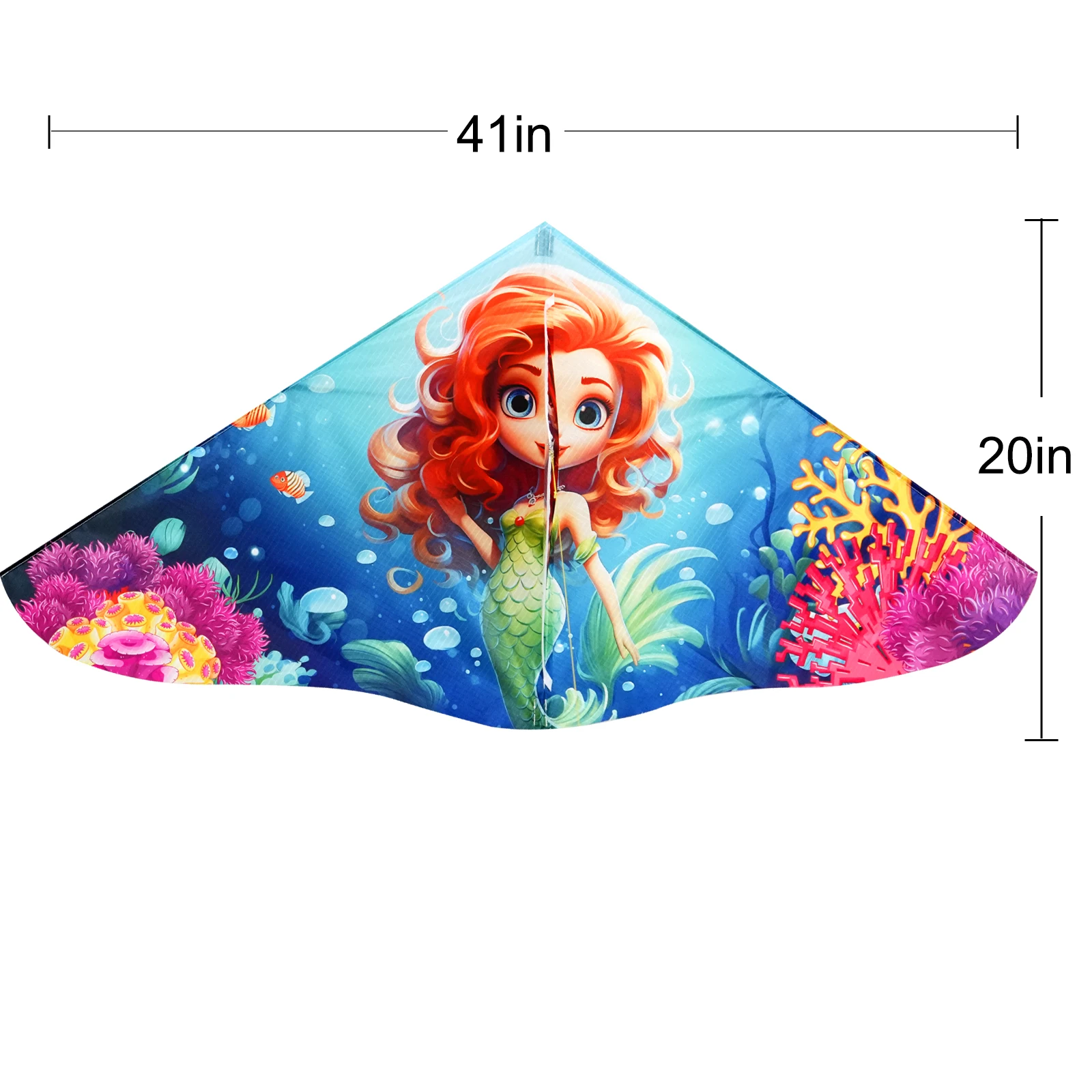 2024 NEW Outdoor Fun Sports  Mermaid Kite For Beginner Delta Kites For Kids And Adults  Come With String And Handle Easy To Fly