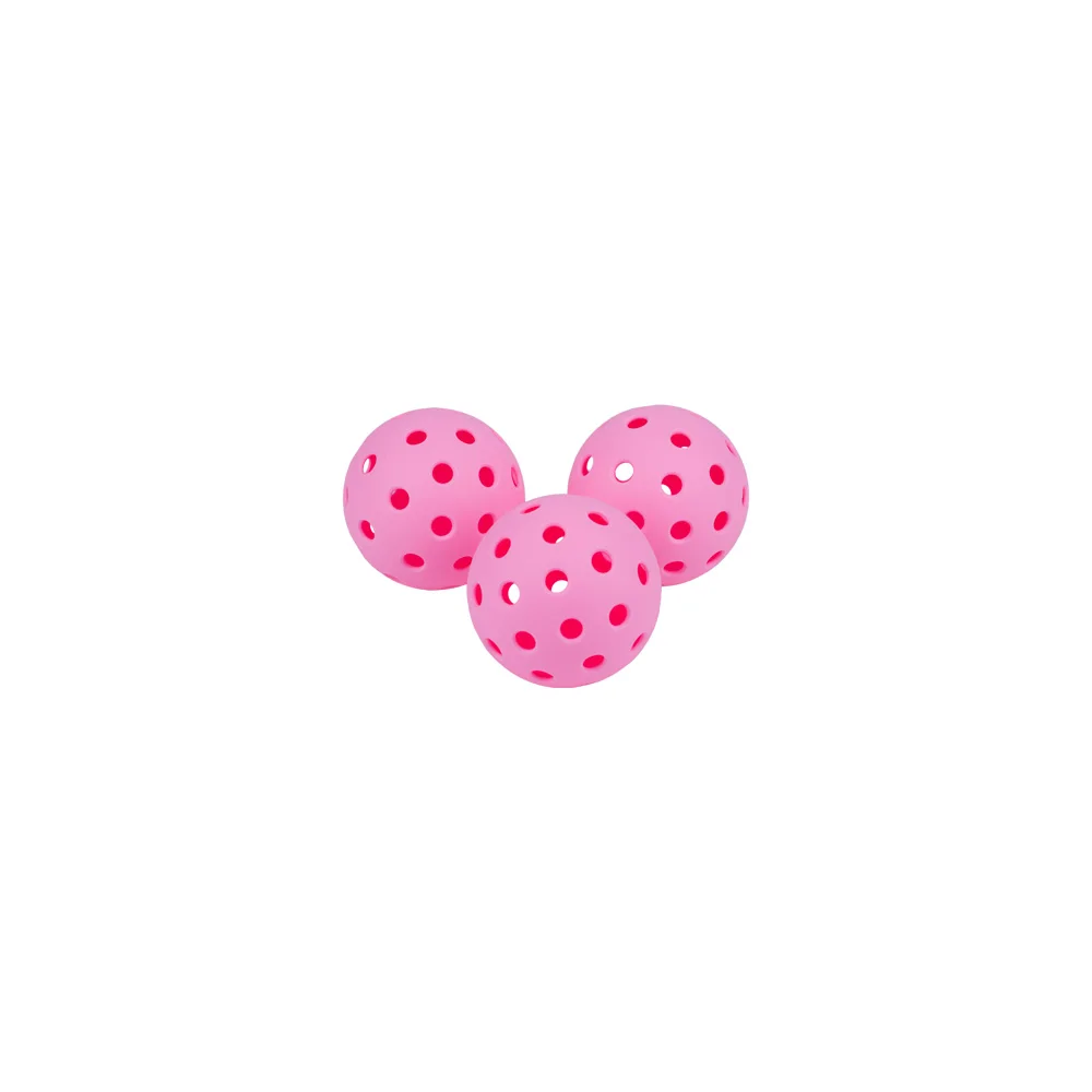 Joysent Durable Outdoor Pickleball Balls 40 Holes 74mm Training Paddle Ball TPE Plastic Competition Practice Pink image 4