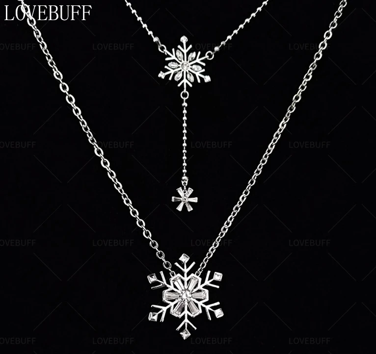 

Anime Love and Deepspace Zayne Birthday Cosplay Leading Lady Snowflake Necklace Cartoon Necklaces Amulet Pendants Xmas Gift