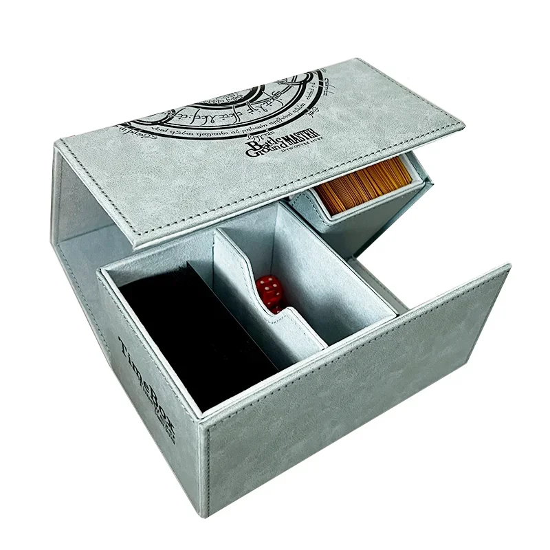 mtg 200 card deck SWAJUJA MTG Commander Deck Box 3-in-1 with Dice Tray Fits 200 Double-Sleeved Cards Black-Red mtg deck box,MTG Card Storage Box