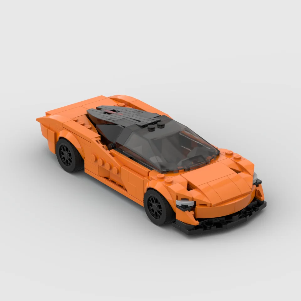 MOC Speed Tail Racing Car 8 Stud Wide Small Bricks Building Blocks Model DIY Assembly Toy Gift Wholesale