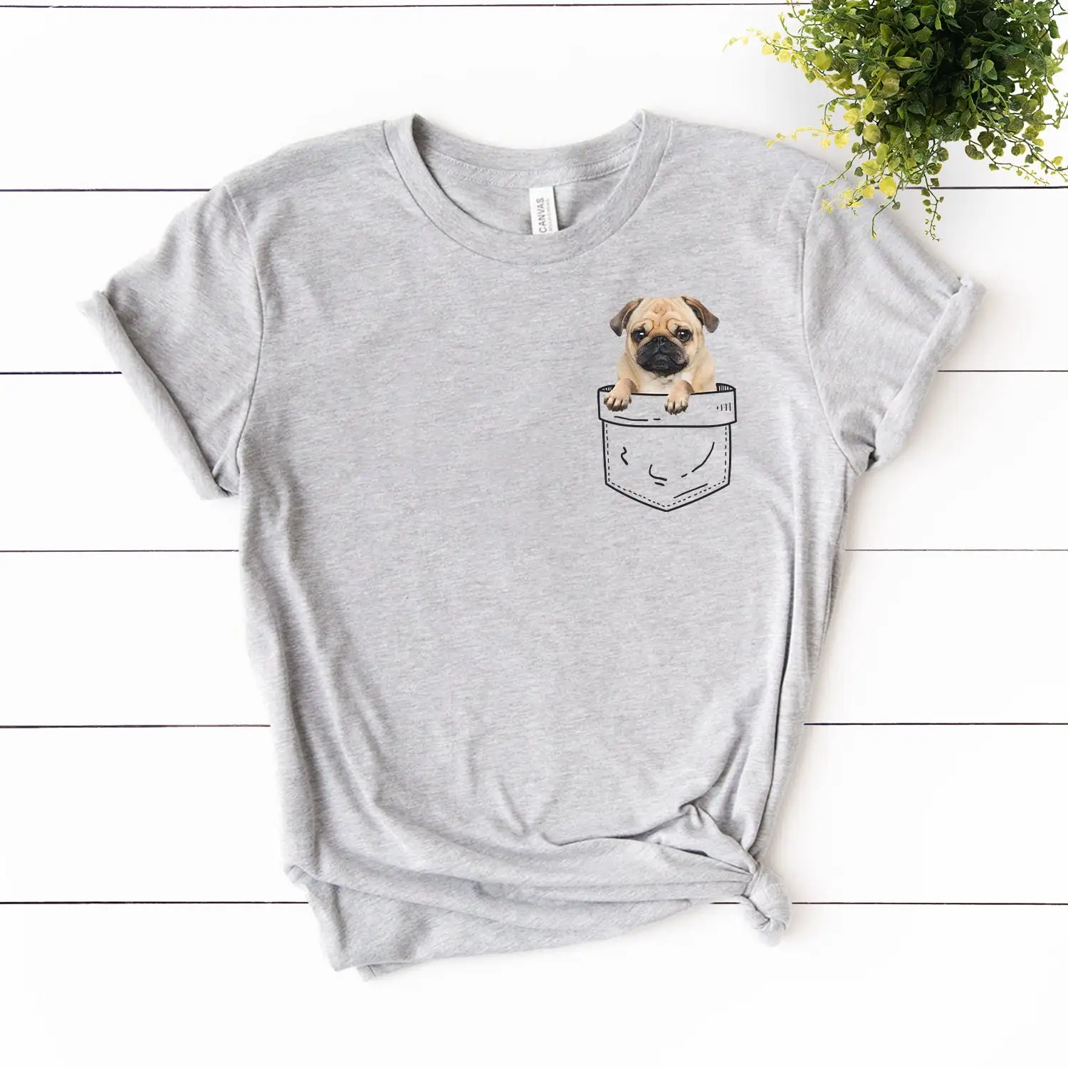 

Футболка с мопсом Pugs Lover Print Dog Softstyle