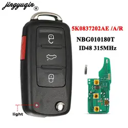 jingyuqin 315Mhz 5K 0837202 Klucz zdalny AE /A/R do VW Jetta CADDY EOS GTI Golf Passat Tiguan Touran Beetle Transporter Multivan