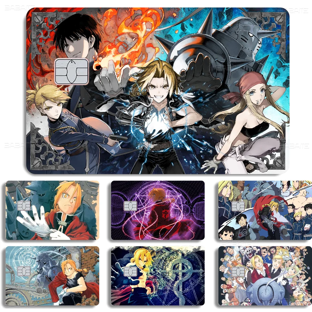 FullMetal Alchemist Diy Credit Debit Card Sticker Party Sticker Decoration Waterproof Small Chip Card Skin Sticker