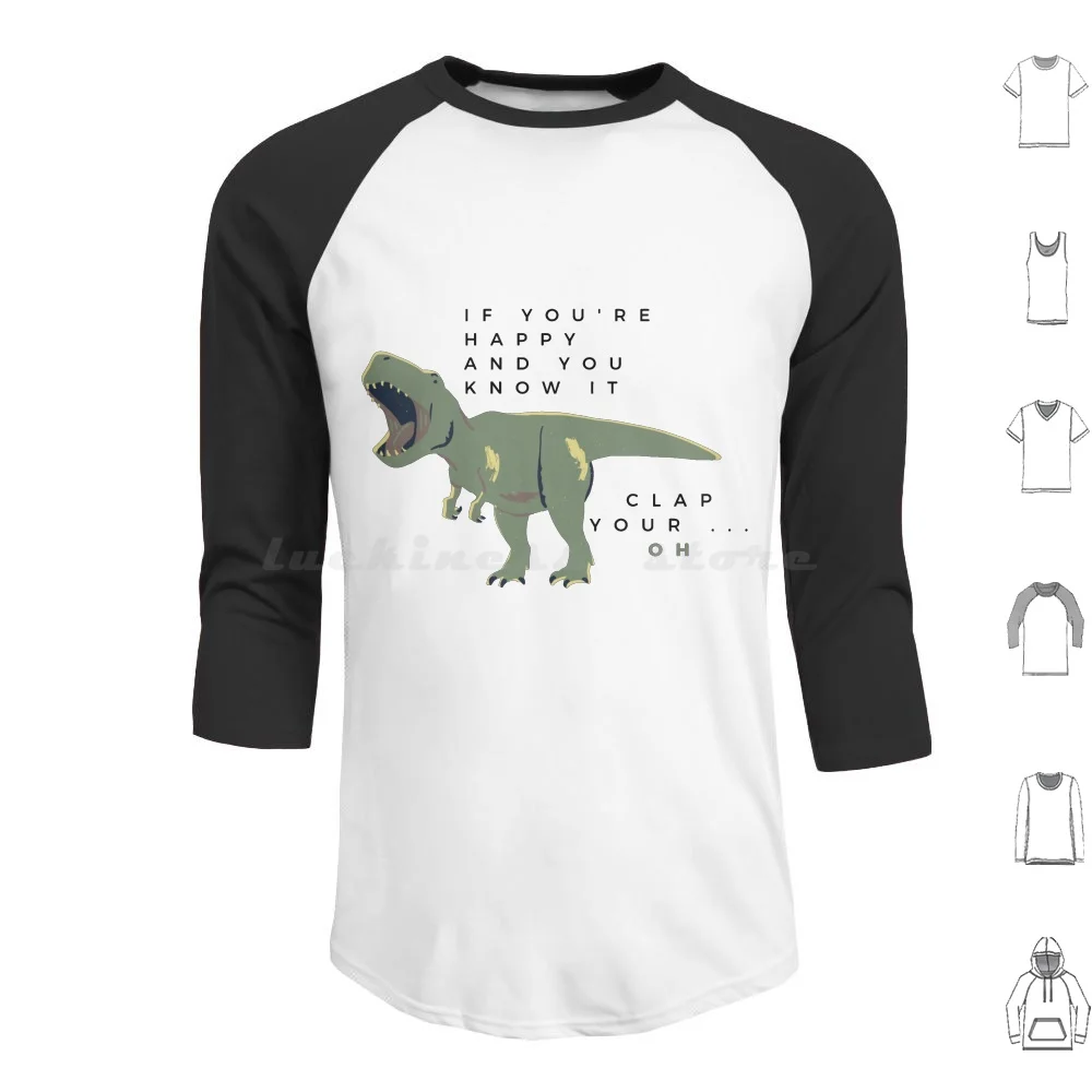 T-Rex Clap Your Hands-Funny T-Rex Clap Your Hands Hoodie cotton Long Sleeve T Rex Clap Your Hands Rex Dinosaur Humor Funny