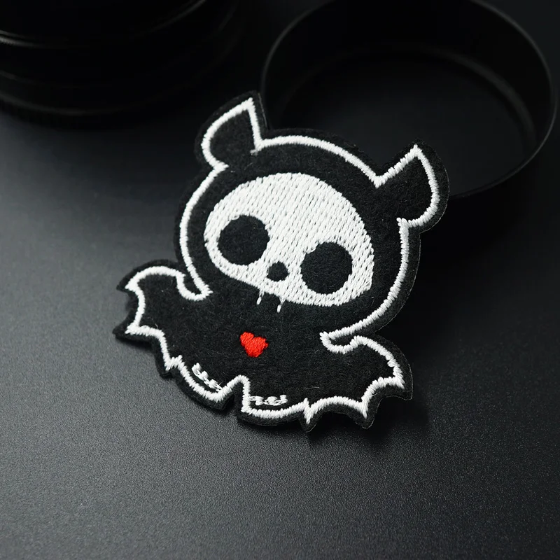 Applique Bag Patches, Decoração de Costura, Emblemas, Chapéu, Roupas, Vestuário, Acessórios, Tamanho 5.2x5.3cm, Fantasma, Tamanho