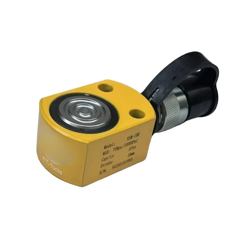 With CE Certification Hydraulic Jack RSM-100 Stroke 12mm 10T Single-acting Ultra Thin Hydraulic Cylinder
